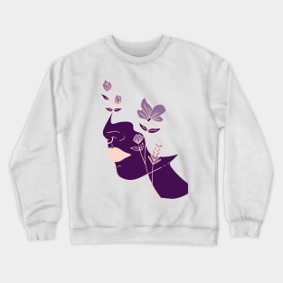 Beautiful Universe Flower Inspiration Purple & Pink Crewneck Sweatshirt